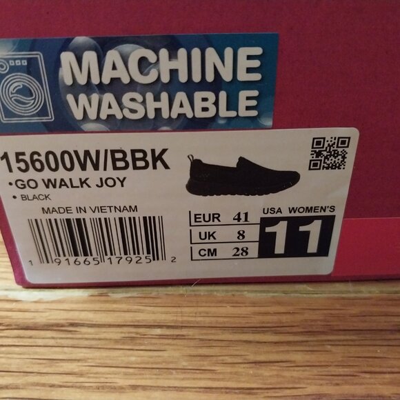 Skechers Go Walk Black Women Size 11 Wide with Box - Picture 3 of 5